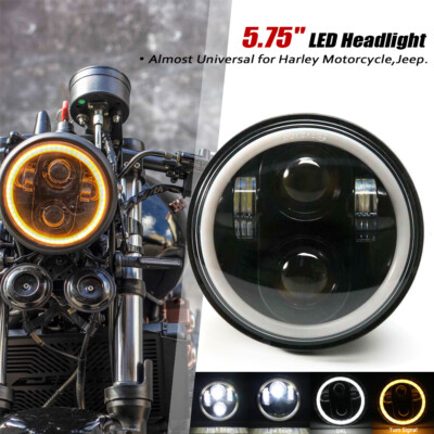 5.75'' LED Scheinwerfer 5-3/4'' Hi/Lo DRL Projektor Für Harley Motorrad Gelb Weiß