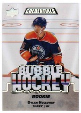 22/23 2022 UPPER DECK CREDENTIALS DYLAN HOLLOWAY BHR-DH BUBBLE HOCKEY ROOKIE