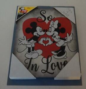 Disney Lona Pared Arte Mickey Minnie Mouse Tan Enamorados Artissimo 8 X 10 Ebay