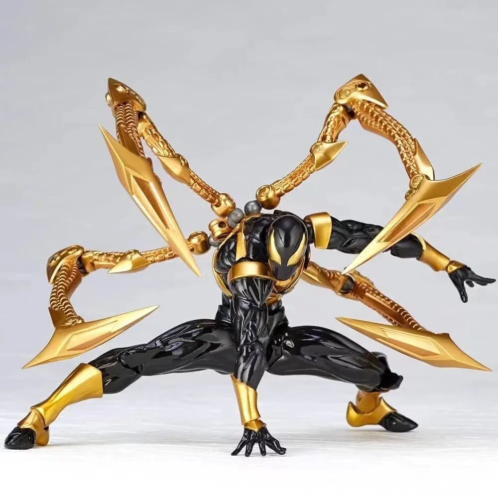 AMAZING YAMAGUCHI Iron Spider Man 16cm 6in Black Action AMAZING YAMAGUCHI Iron Spider Man 16cm 6in Black Action