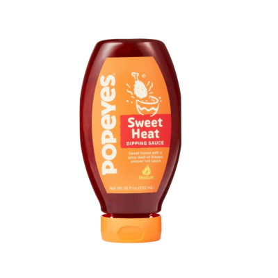 Popeyes Sweet Heat Dipping Sauce 18oz | Honey & Pepper | Medium Spicy Flavor
