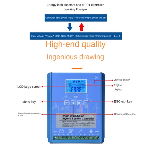 2000W 24V 48V MPPT Wind Turbine Solar Hybrid Boost Charge Controller Regulator - Imagen 7 de 19