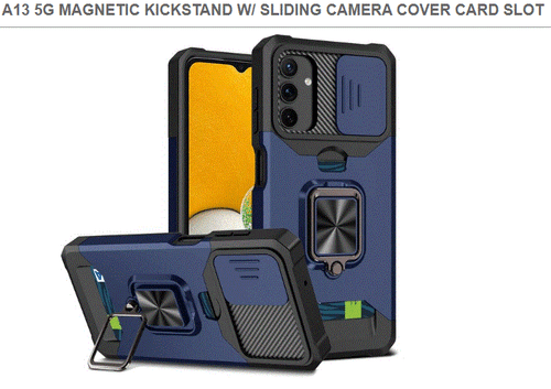 Magnetic Case Stand Black Blue Red Rugged Protector Case Cover For Galaxy A13 5G - Picture 5 of 5