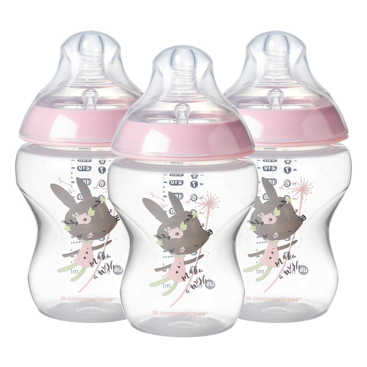 Tommee Tippee Closer to Nature, Newborn Baby Bottle Starter Set &ndash; Pink, Girl