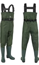 TIDEWE Bootfoot Chest Wader, 2-Ply Nylon/PVC Waterproof Fishing & Size 8.   N1
