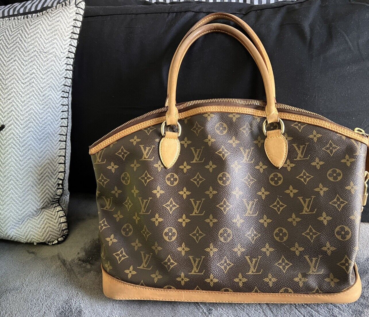 Louis Vuitton Monogram Lockit Horizontal Large Bowling Bag 861994