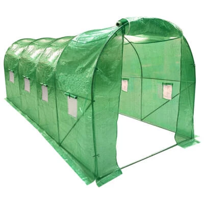 WOLF Walk-in Polytunnel Greenhouse 4x2m Shed Garden Framed Cover Galvanised Steel