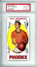 1969 Topps  Gail Goodrich #2 PSA 8 Suns 11197