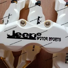White Jeep motor sports Brake Caliper Covers for Jeep Wrangler Cherokee