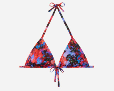 Calzedonia Triangel-Bikinioberteil Wattierung Blurred Flowers Gr. 80B/75C/70D