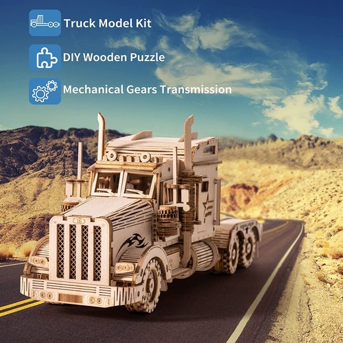 ROKR Car Model Mechanical Wooden 3D Puzzle Self Assembly Kit Boys Teens Toy Gift - Picture 35 of 71