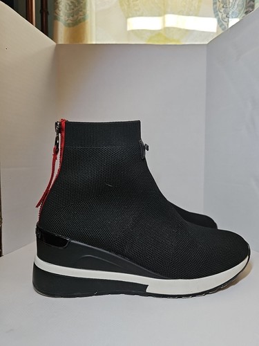 Renato Garini 37-21EX210 Black/Red Mid Wedge High Sneaker U.S. Size 6.5 - Picture 3 of 10