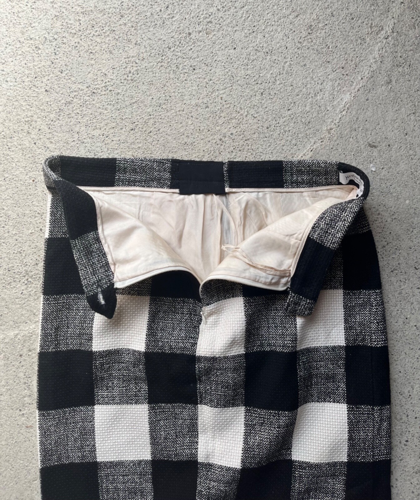 Gonna di cotone Yves Saint Laurent Rive a scacchi sinistro midi