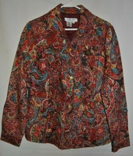 Women's COLDWATER CREEK Multi Color Patterned Blazer Size S