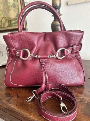 Buti Teddy Blake Italian Bordeaux Hammered Leather Cartier Bag - New!