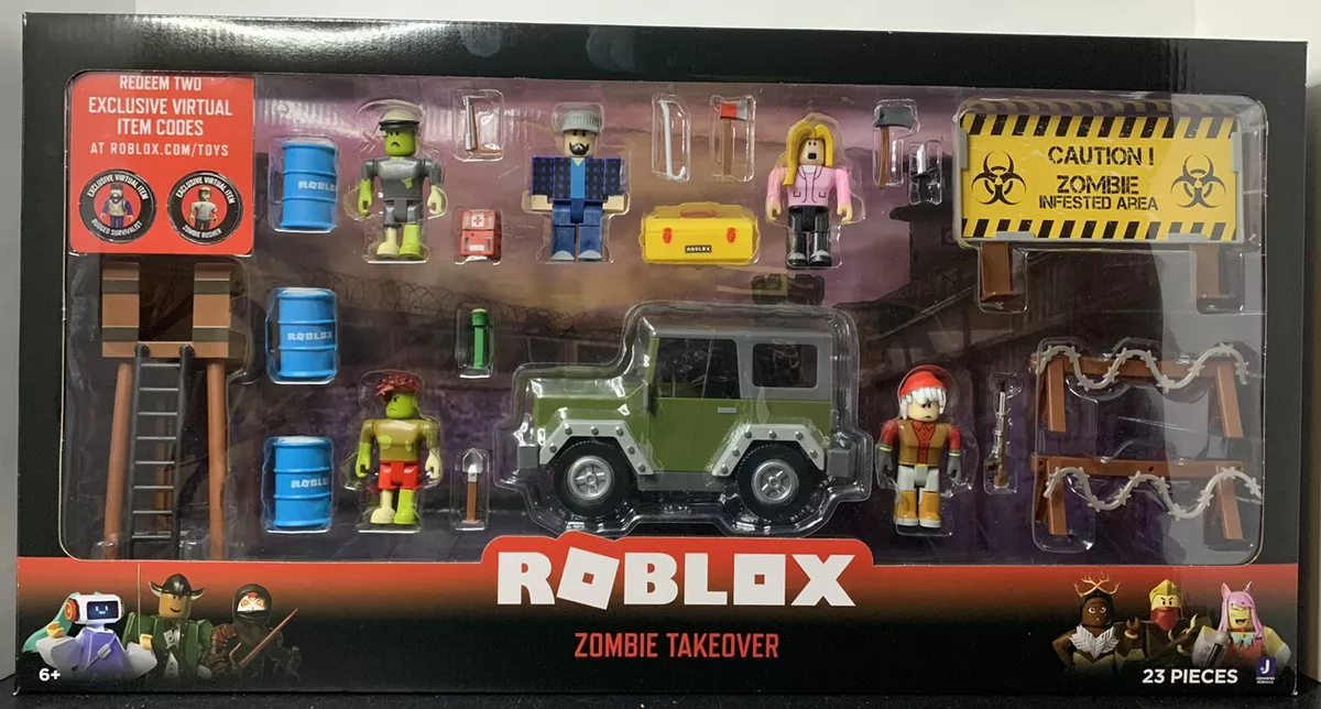 NEW Roblox Zombie Takeover Redeem 2 Exclusive Virtual Codes 23 pieces 5  Figures