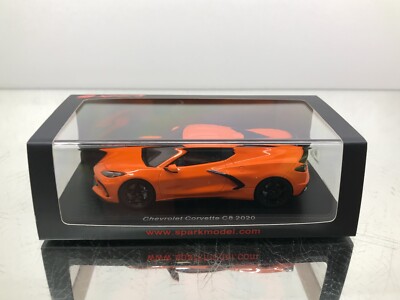 SPARK S5062 CHEVROLET CORVETTE C8 2020 -ORANGE 1:43- GOOD IN BOX - 421