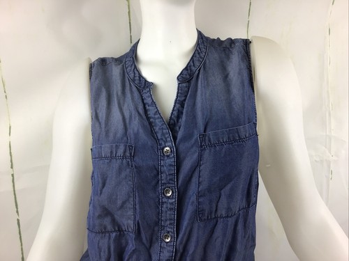 Kelly Renee Women’s Blue Chambray Color Denim Jumper Sz. XL W/Pockets - Picture 2 of 18