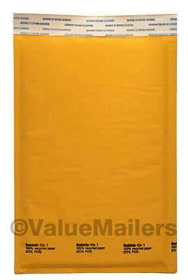 1000 #1 7.25''x12'' KRAFT BUBBLE MAILERS PADDED ENVELOPES
