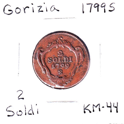 1799S Gorizia 2 Soldi (KM-44) Copper [Francis II]  Schmöllnitz Mint