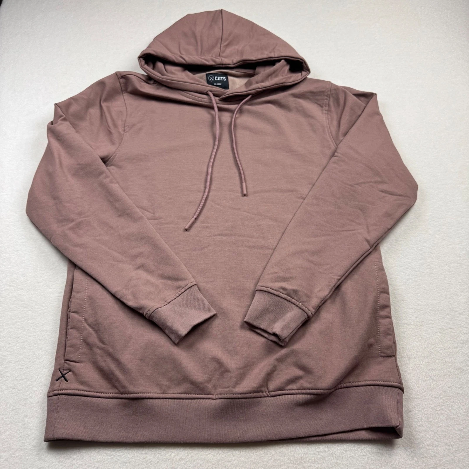 VETEMENTS Tagli Abbigliamento Hyperloop Felpa con Cappuccio Vestibilità Classica Malva Taupe Rosa Uomo Taglia S Small