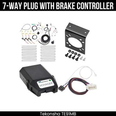 Tekonsha 7-Way Trailer Wiring Harness + Brake Control For 16-23 Toyota Tacoma