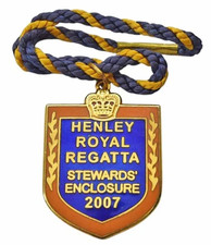 The Henley Royal Rowing Regatta 2007 Private Enclosure Pass Enamel Badge