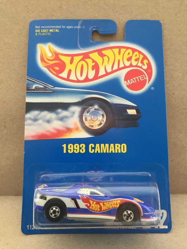 HOT WHEELS “ 1993 CAMARO “ 1991  BLUE CARD #242 “MINT”