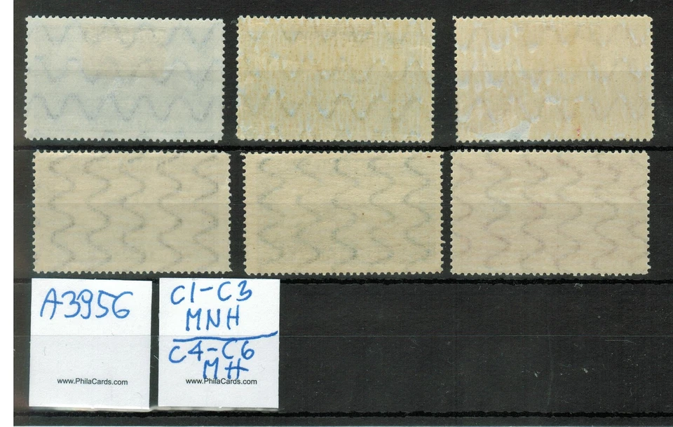 Romania Romania 1928 Sc#C1-C6, sets with different WZ, C1-C3 MNH, C4-C6 MH#A3956 - image 2 of 2