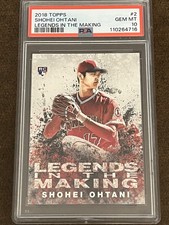 2018 Topps Baseball Legends in the Making #LTM2 Shohei Ohtani (RC) Angels PSA 10