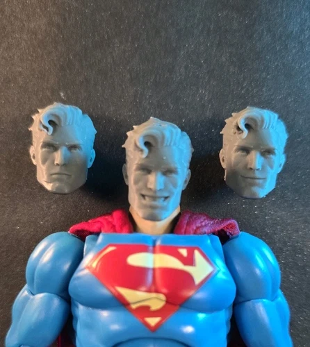 3D Printed Dan Mora Style MAFEX SUPERMAN HEAD Set 1