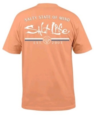 Salt Life Men's ''Salty State of Mind'', Short  Sleeve Graphic T-Shirt, Medium