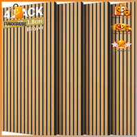 Akustikpaneele Selbstklebend 3D Holzoptik 120X60X1,9Cm 4 StüCk FüR