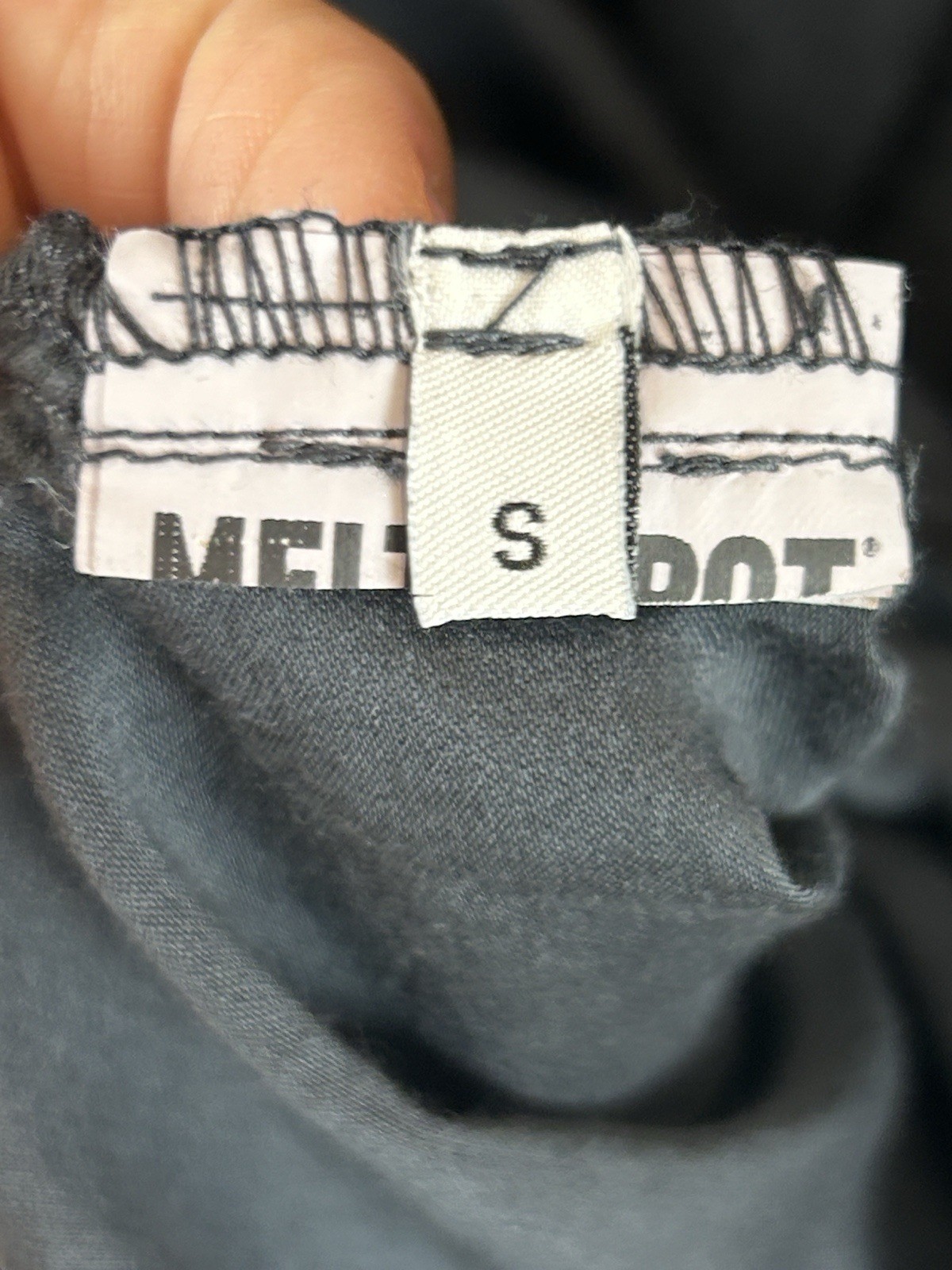 Meltin Pot Womens Small Black Oversized Popover Shirt Tunic Lightweight Italy image 10