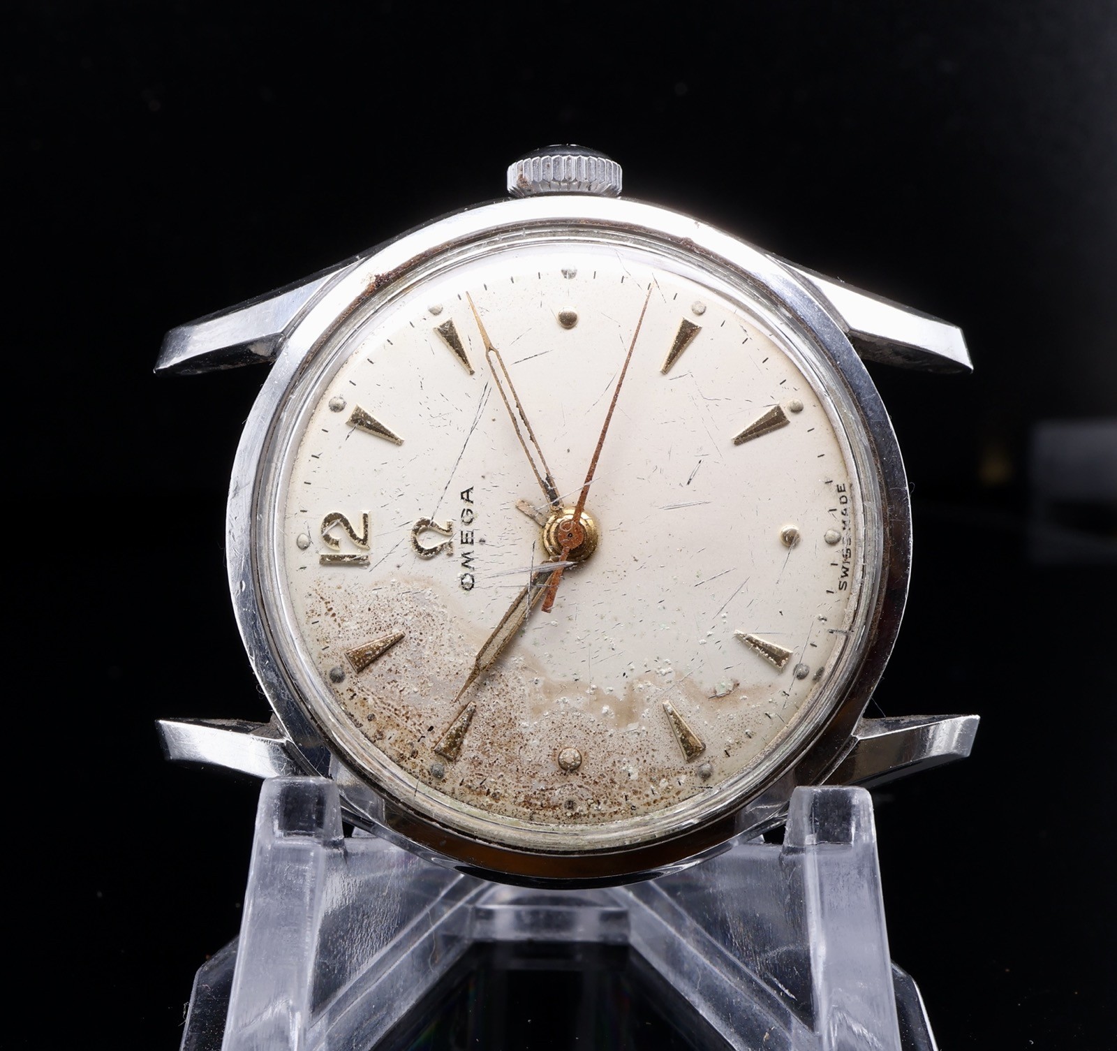 Manual Omega Steel 1944 Wind Watch 30T2 Wrist 2640 ref Vintage SC 35mm $1N/R - VintageWatches.PK Manual Omega Steel 1944 Wind Watch 30T2 Wrist 2640 ref Vintage SC 35mm $1N/R - vintagewatches.pk