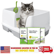 Purina Tidy Cats Breeze Cat Litter Box Starter Kit XL, Absorbent Pads, Pellets