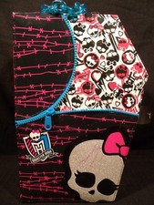 Monster High Doll Coffin Case Box Storage Zipper Decor Cardboard, Chain Handle