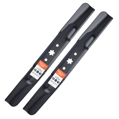 Grasscool 942-04308 Blades with 6 Star Hole for Troy Bilt Bronco Pony Black 
