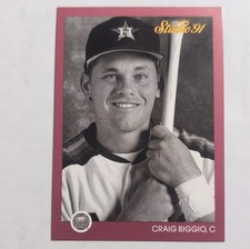1991 Leaf Studio Craig Biggio Houston Astros Baseball Base Set #173