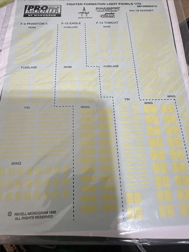 Promoter Decals 1/72 Scale F-4 Phantom, F-14 Tomcat, F-15 Eagle, F/A Hornet - Picture 3 of 6