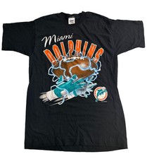 Vintage 1995 Miami Dolphins NFL Graphic T-Shirt   Size Large