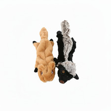 2 Pack Dog Squeaky No Stuffing Toys Dog Plush Toy For Small Medium Large Dogs