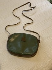 Borsa a tracolla vintage Fendi SAS epoca anni 70/80 verde con bordo marrone discrete condizioni