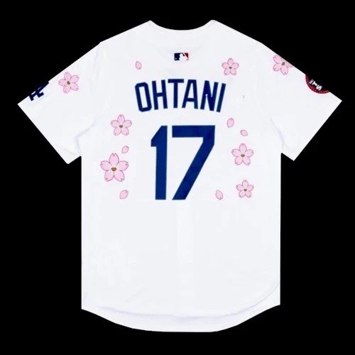 n*7様 OHTANI 17 LA ジャケット 2XL ネイビー/ホワイト Shohei Ohtani 2023 World Baseball Classic Japan Varsity