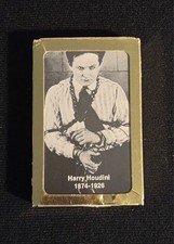 VINTAGE HARRY HOUDINI COMMEMORATIVE PLAYING CARD DECK, SEALED, UNOPENED!