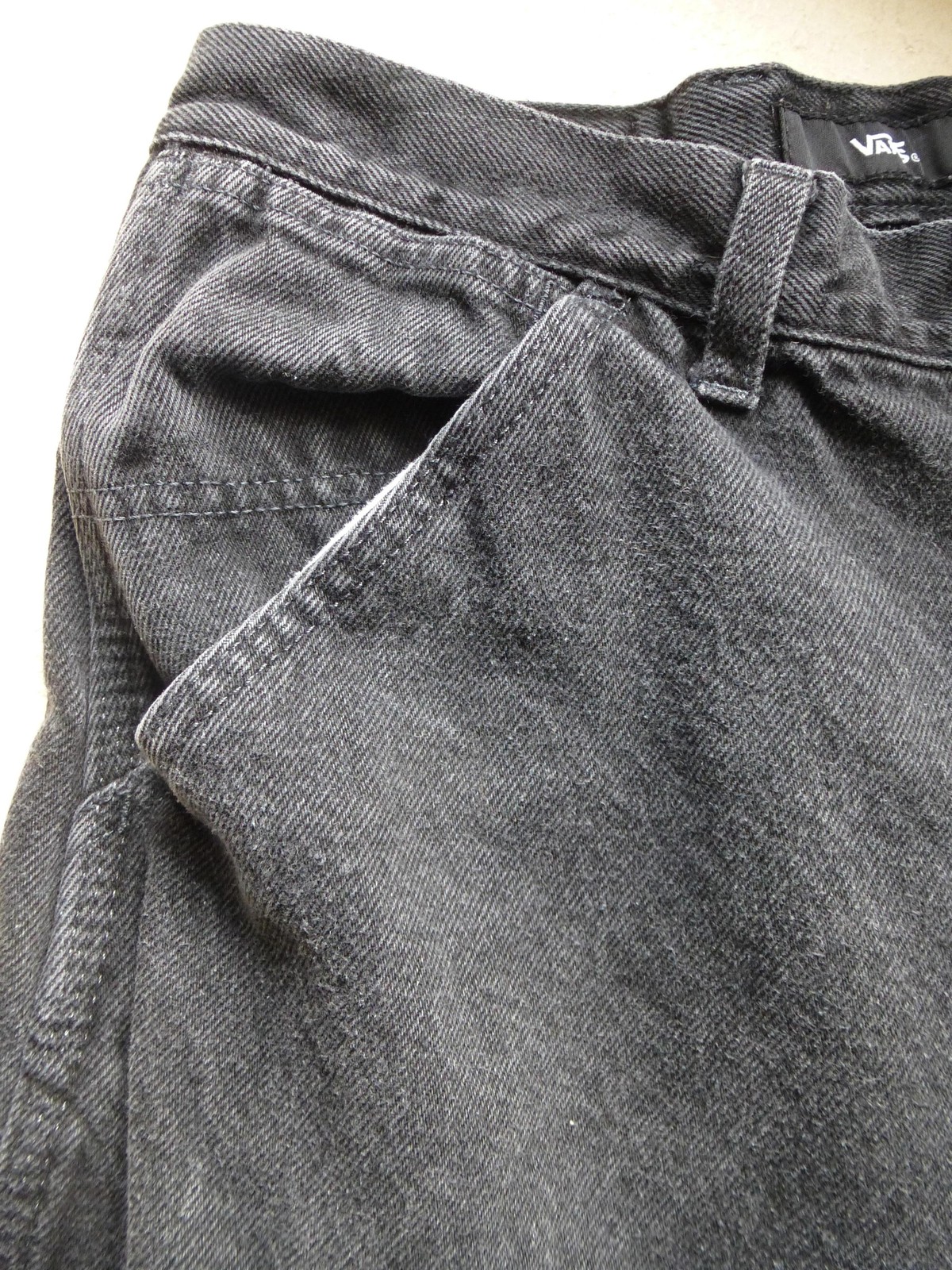 Vans Jeans Mens 29x30 Mount Vernon Mills Double Knee Workwear Skate Embroidered