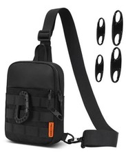 Crossbody Bag for Men Mini Sling Bag Anti Theft Purse Tactical Small Black