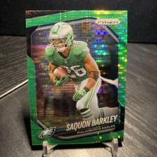 2025 Panini Prizm SAQUON BARKLEY #298 Neon Green Pulsar Eagles