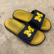 University of Michigan Shoes Sandals Memory Foam Mens Size 9