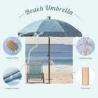LAGarden Our Beach Umbrella Beech Wood Pole w/ Tablecloth Table Cover Seagull — photo 4